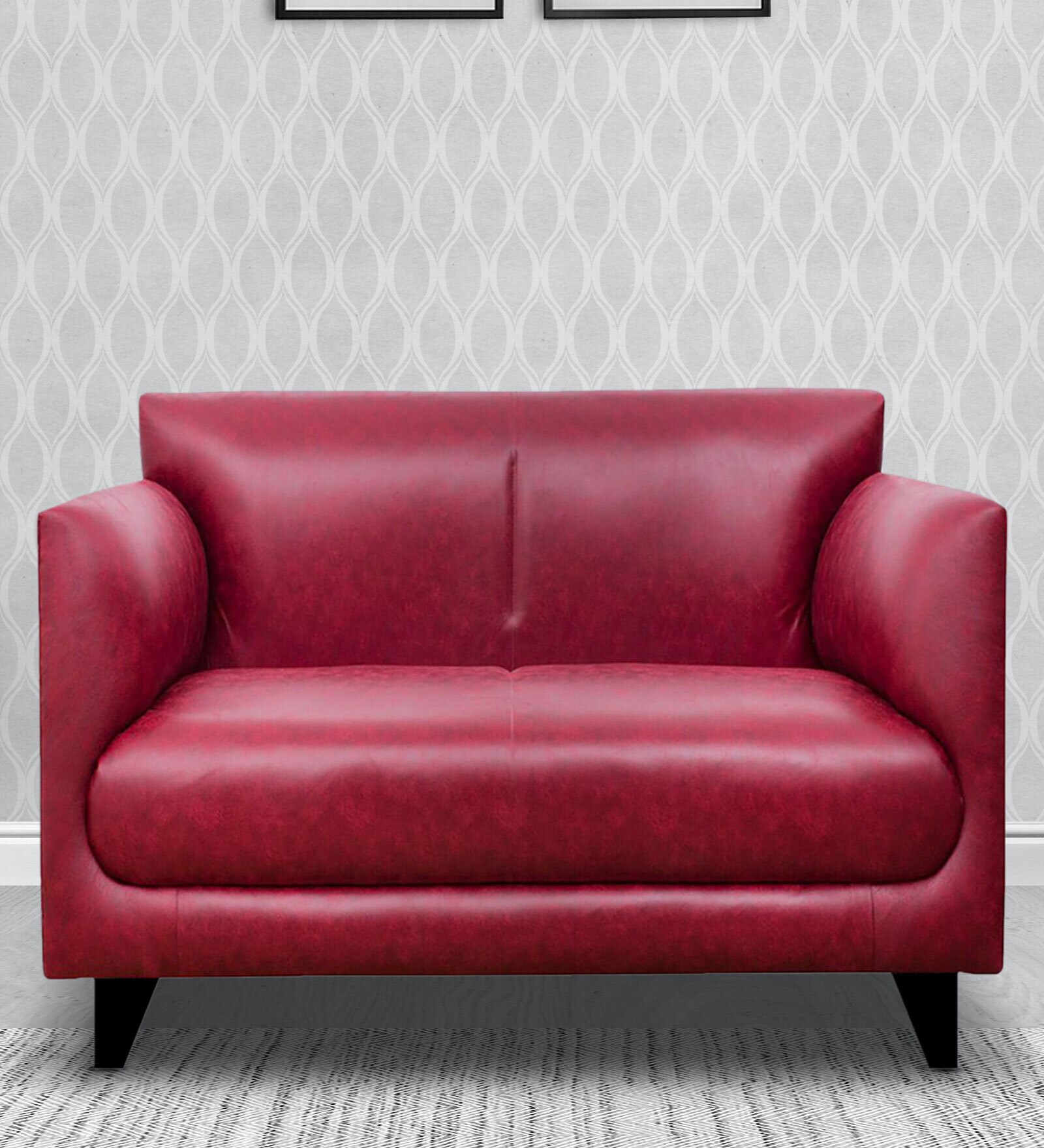 Buy Convi Seater Sofa In Blood Maroon Colour Online Contemporary