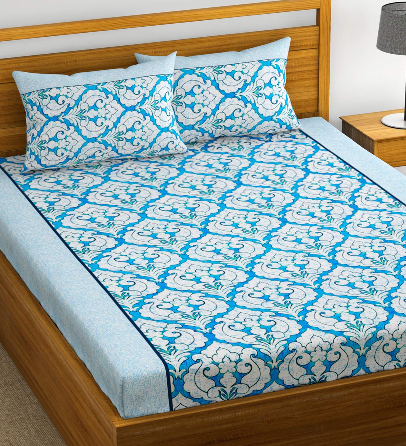 Buy Cotton 144tc Double Bedsheet With 2 Pillow Covers At 36 Off By Urban Space Pepperfry 