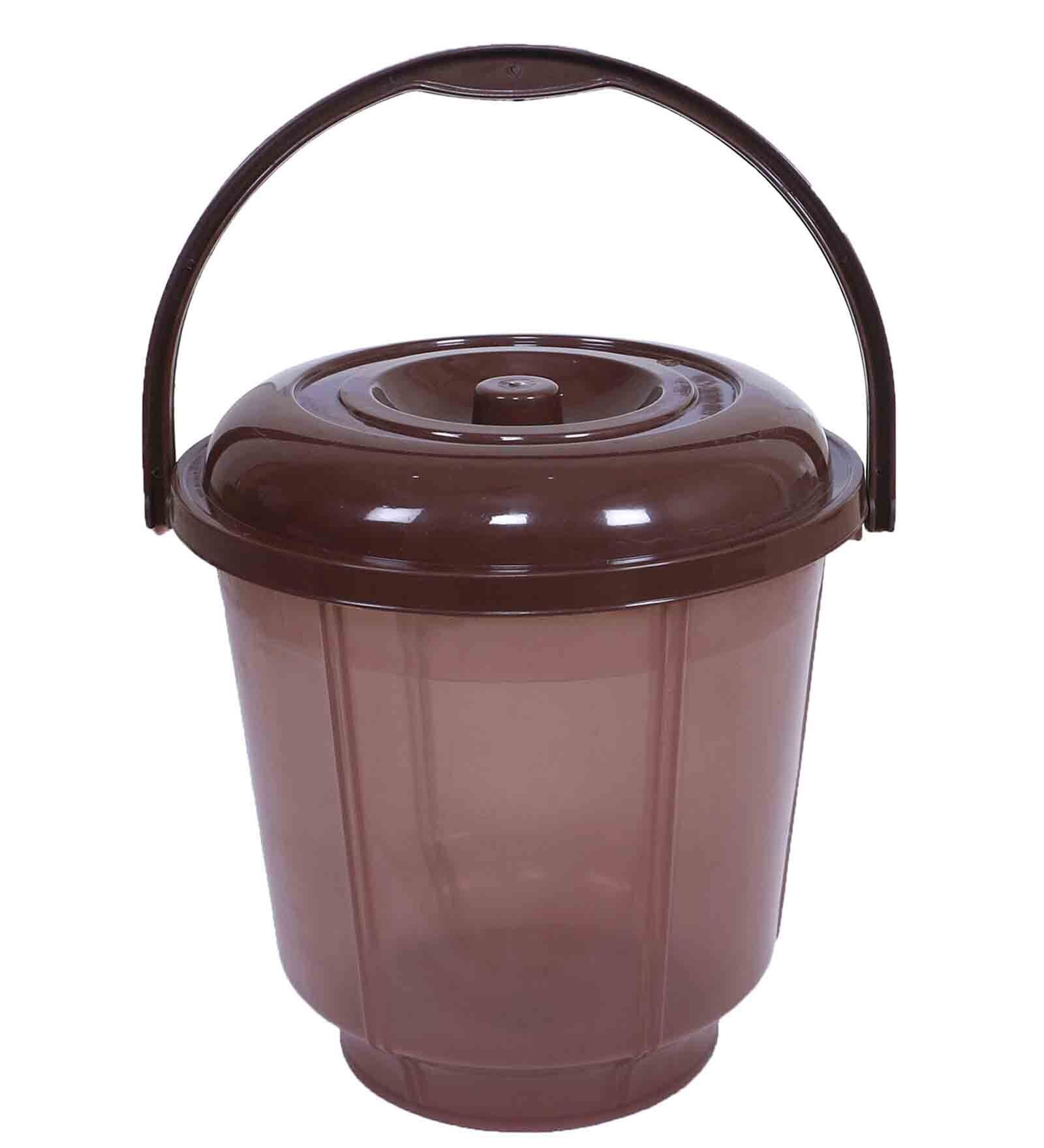 Buy 13 Ltrs Brown Plastic Bucket By Kuber Industries at 48 OFF by
