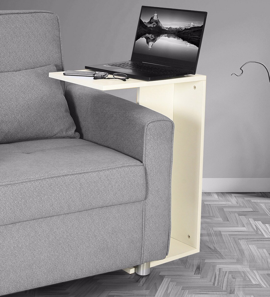 Buy Globe CShape End Table Table in White Colour by Comfold Online C