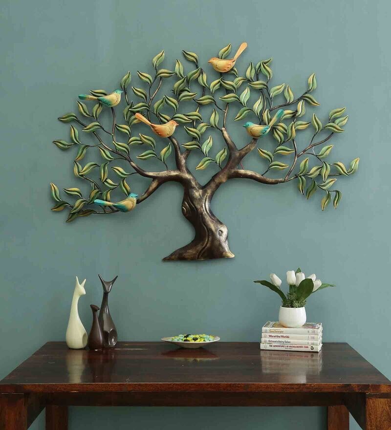 green tree wall painting