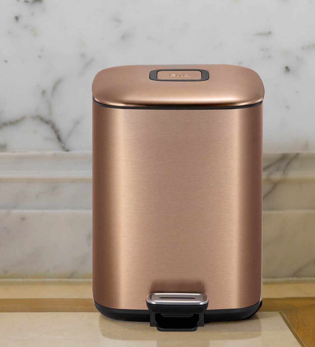 Buy Golden 6 Ltr Stainless Steel Step Dustbin by Obsessions Online