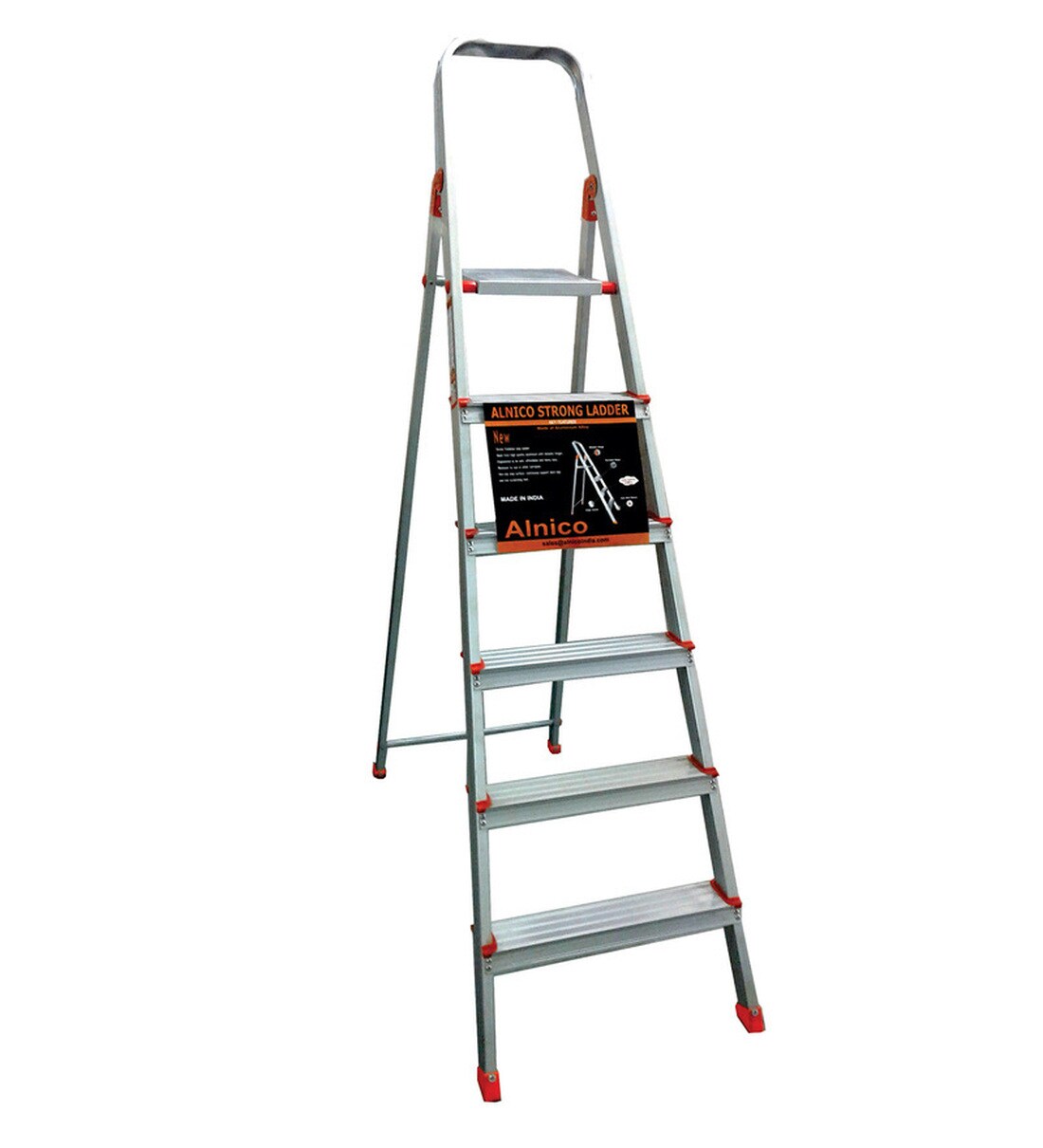 Buy 6 Steps 6.4 Ft Aluminium Step Ladder By Alnico at 48 OFF by Alnico