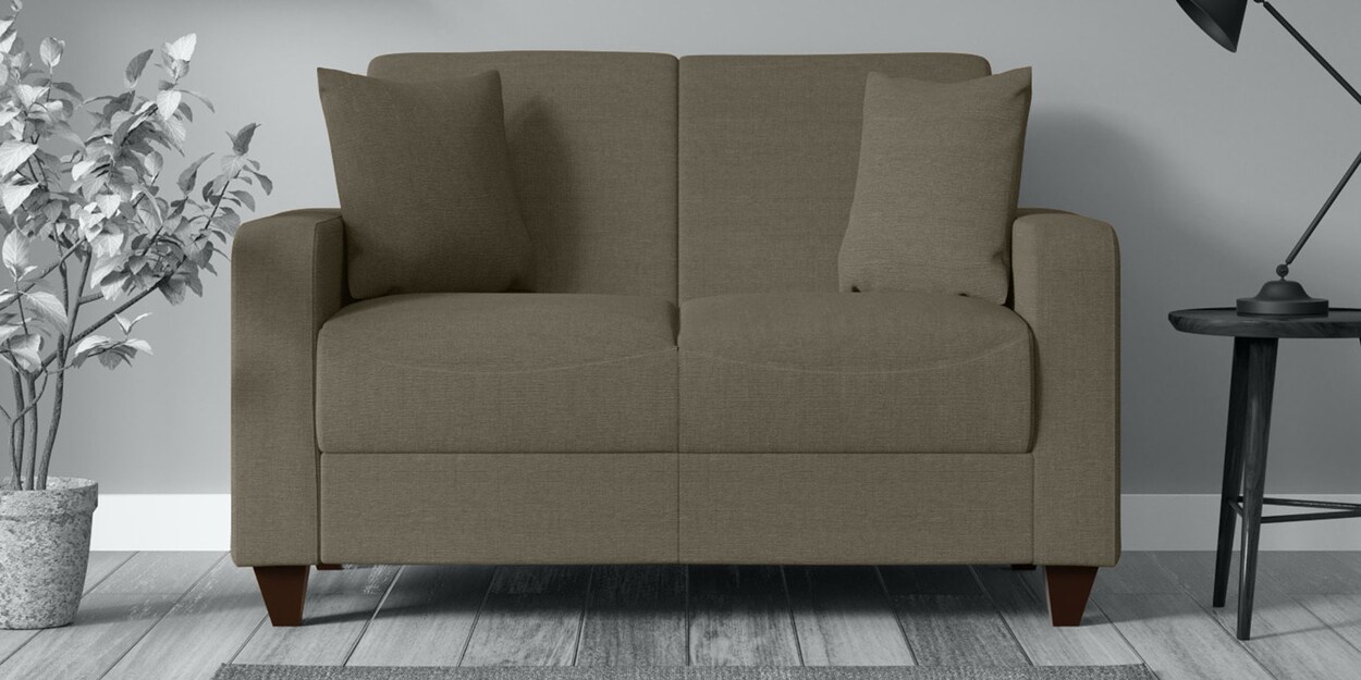 Buy Alba Fabric 2 Seater Sofa In Sandy Brown Colour Online Modern 2