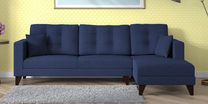 Buy Aleandro Lhs Three Seater Sofa With Lounger In Beige Colour By