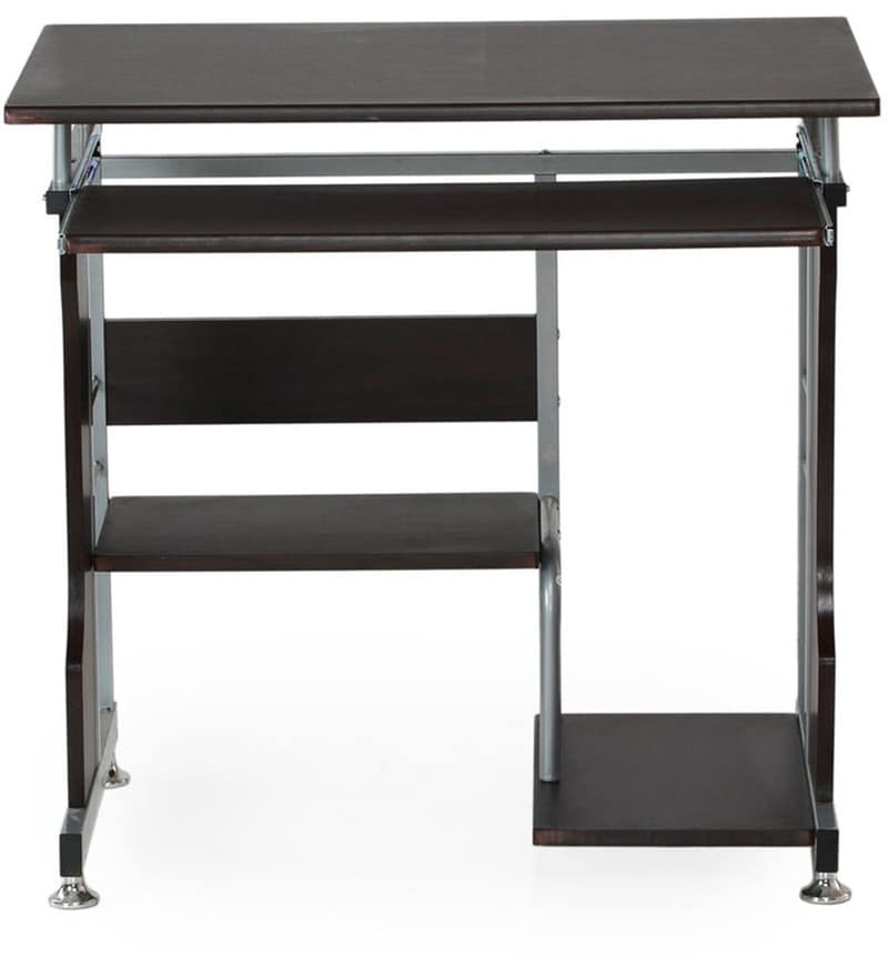 Buy Alpha Computer Table in Black Walnut Finish by Nilkamal Online