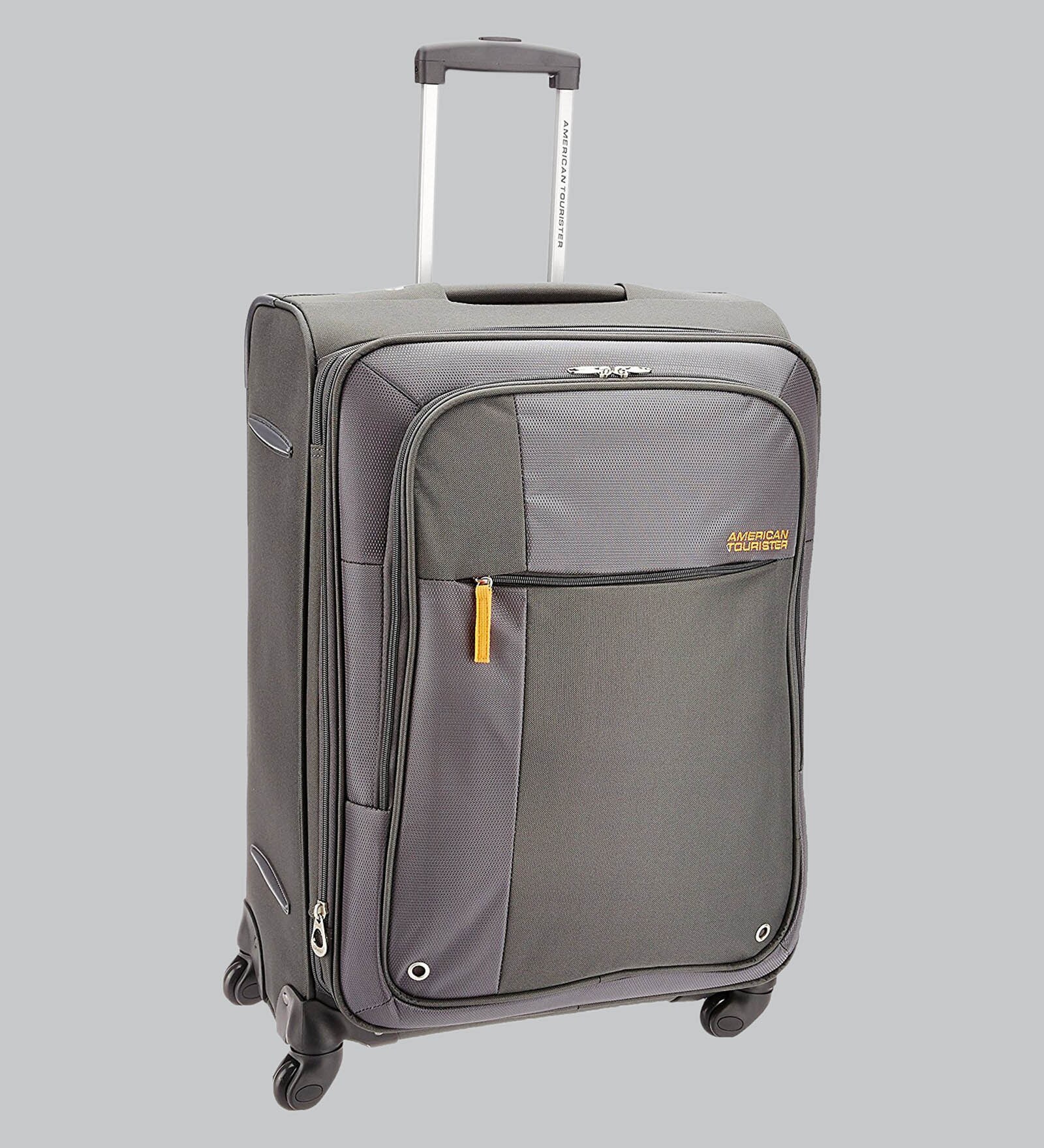 Buy American Tourister Hugo Grey Polyester Trolley Suitcase,26Inch