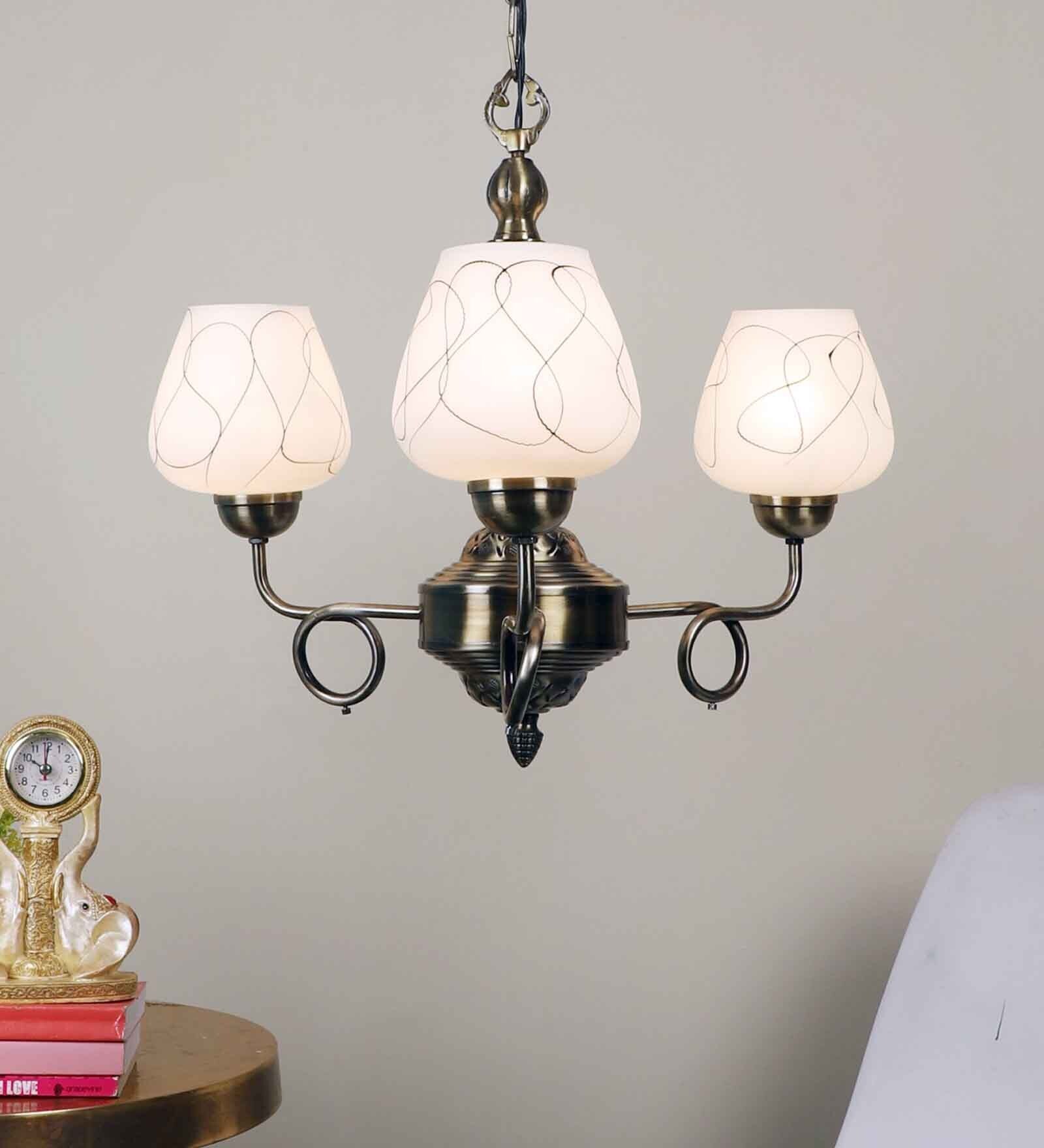 Buy Antique Brass Aluminium Chandeliers By Eliante By Jainsons Lights