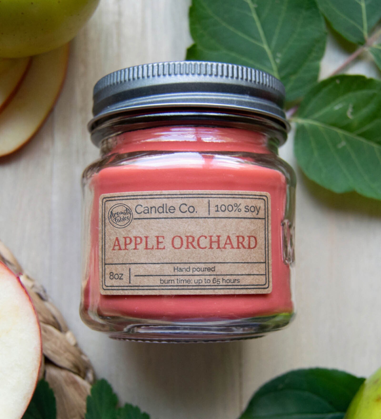 Buy Apple Orchard Aroma 8Oz Glass Jar Scented Candle Online - Scented ...