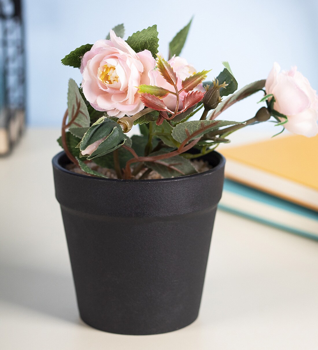 Buy Artificial Bonsai Rose Flower Plant With Pot By Market 99 at 64