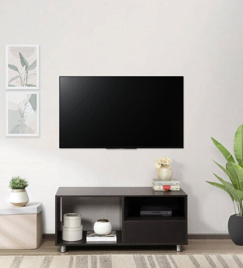 Argo TV Console for TVs up to 43" In Wenge Finish With Drawer Storage