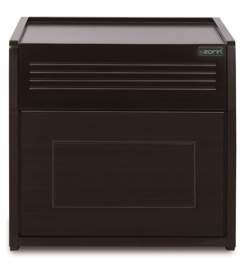 Buy Aston Bedside Table In Dark Brown Colour By Zorin Online