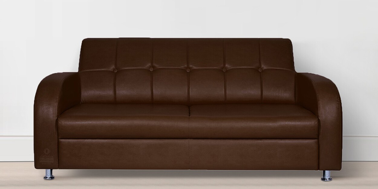 Buy Atlanta Leatherette 2 Seater Sofa in Brown Colour Online Contemporary 2 Seater Sofas 2