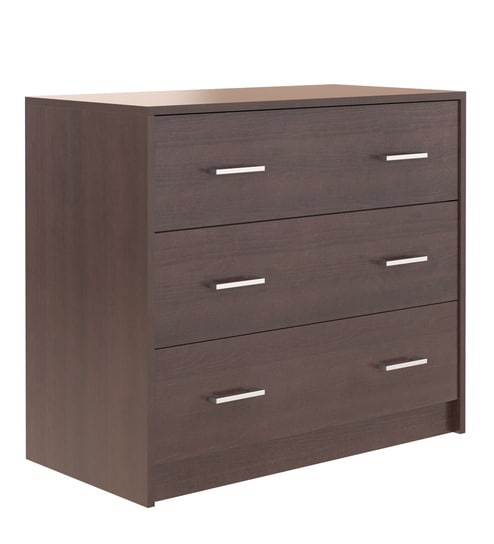 Buy Atlas Chest Of Three Drawers In Beech Chocolate Finish By