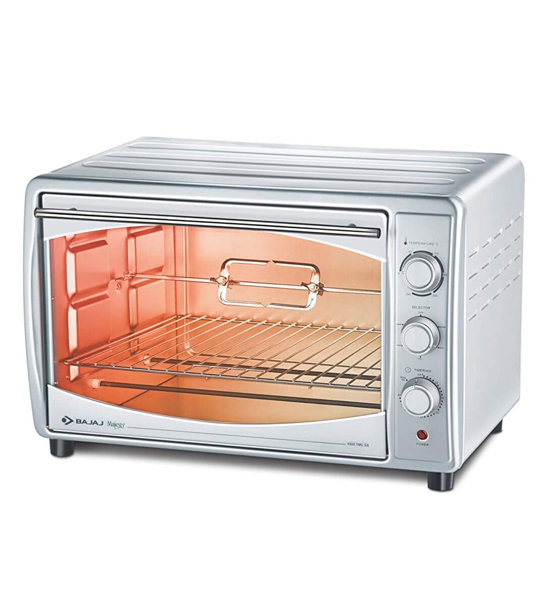 Buy Bajaj 4500 TMCSS 45Litre Oven Toaster Grill (Silver) Online