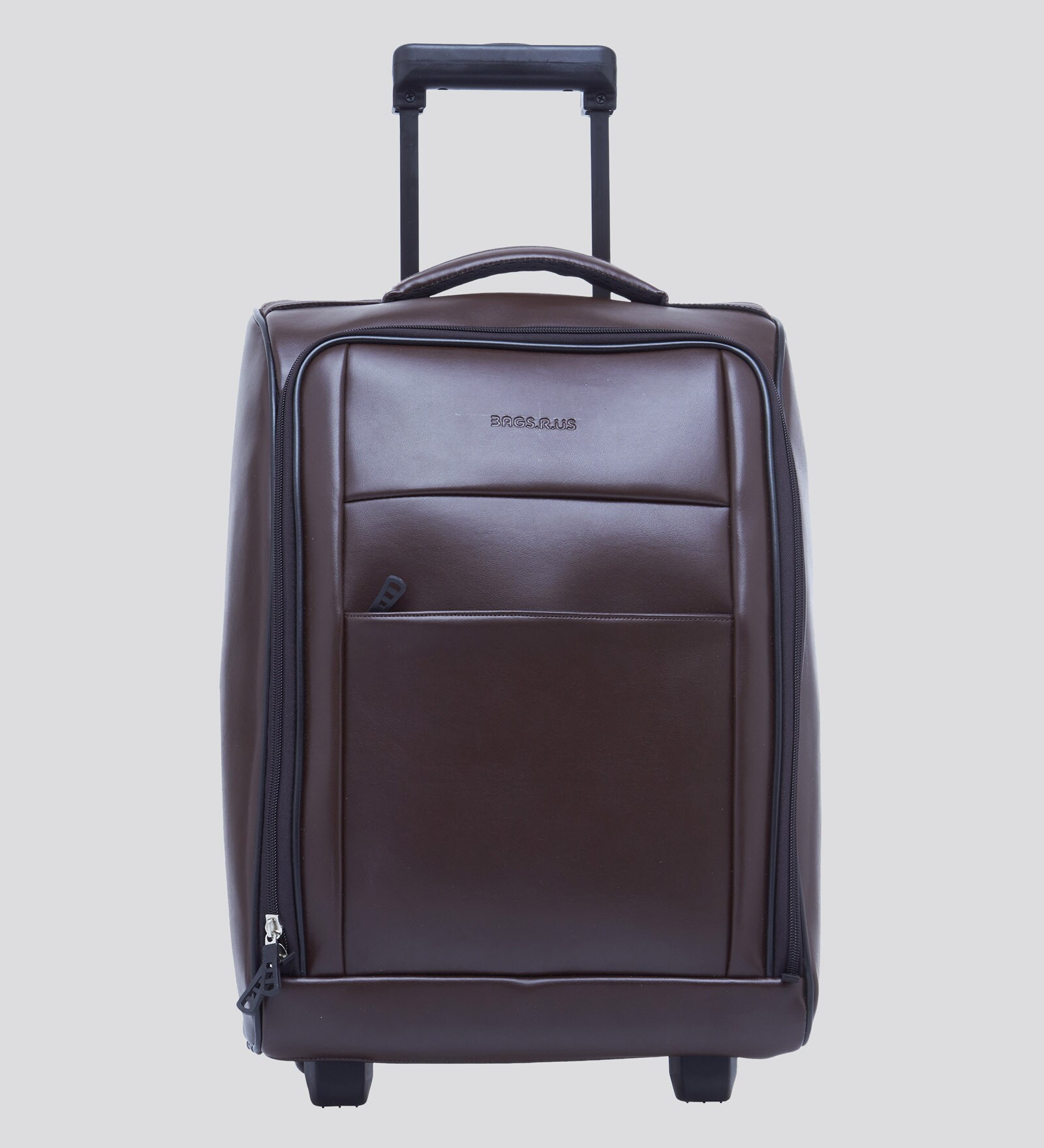 Buy Bags R Us Faux Leather Brown Cabin Trolley Bag ,36 Litres Online