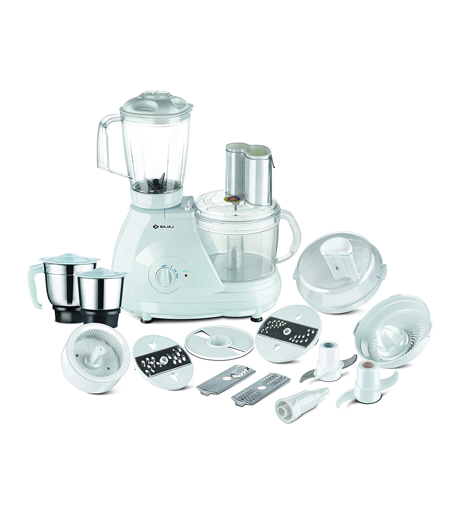 Buy Bajaj Food Factory FX11 Food Processor 600Watt 14 Attachments in White Colour Online