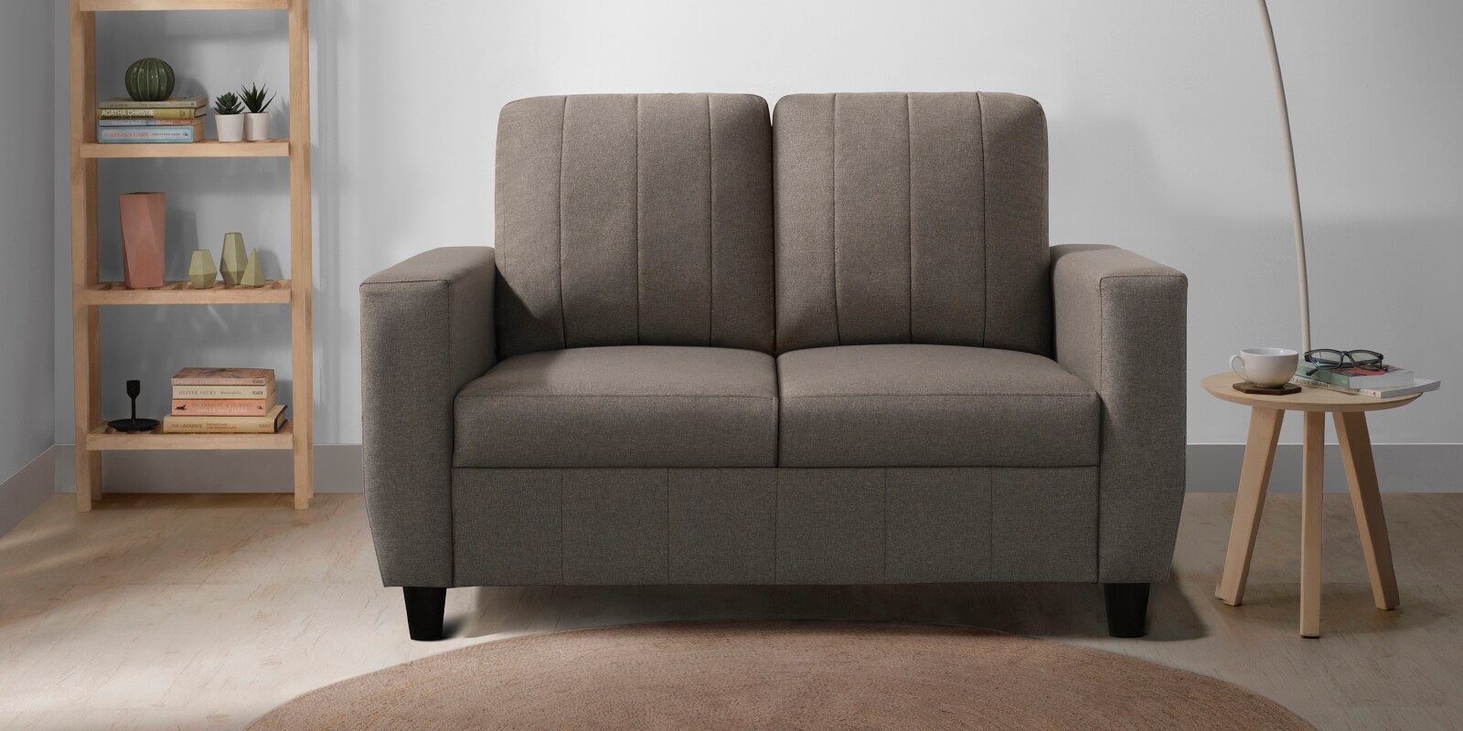 Buy Bae Fabric 2 Seater Sofa in Pebble Brown Colour at 24% OFF by ...