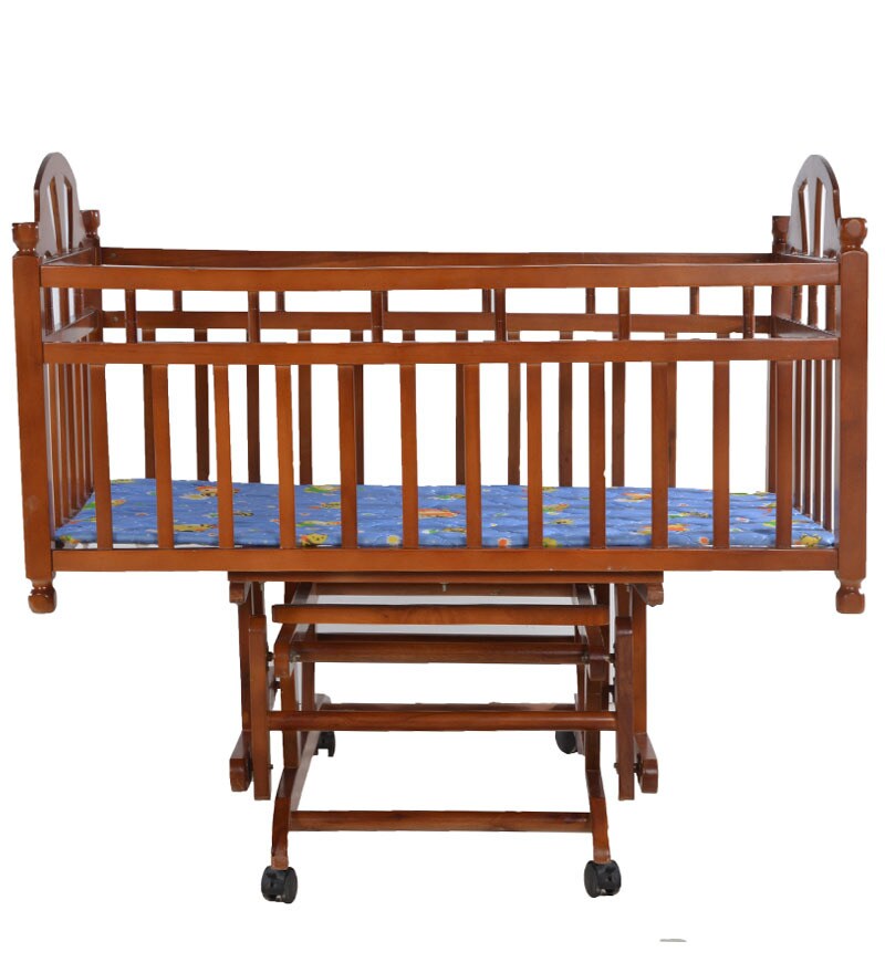 Baby Cot in Brown Colour by Penache Furnishing Online Single Beds