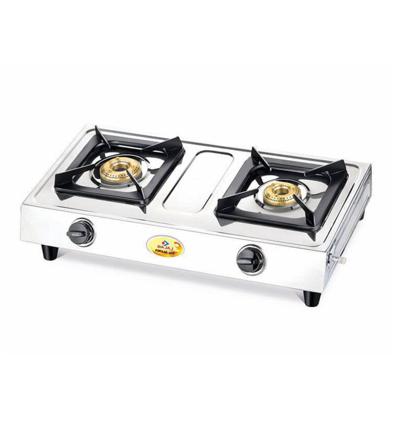 Buy Bajaj Popular Eco 2 Stainless Steel 2Burners Gas Stove Online