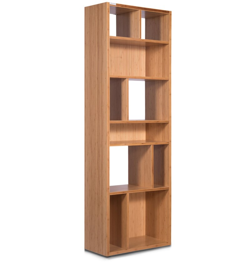Buy Bamboo Book Shelf in Camel Brown Finish by Godrej Interio Online