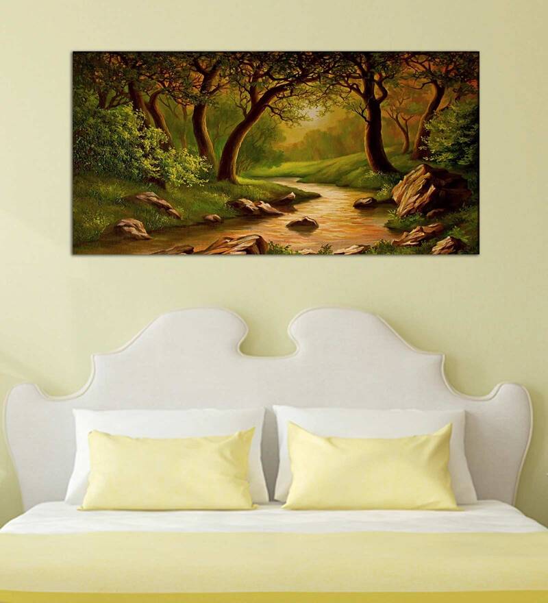 Buy Multicolor Beautiful Tree Abstract Canvas Wall Painting By D Cor Glance  At 23% Off By Decorglance | Pepperfry