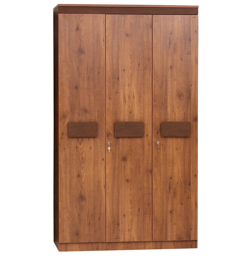 Buy Benson Three Door Wardrobe In Walnut Finish By Peachtree