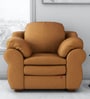 Durian Berry Leatherette 1 Seater Sofas in Brown Colour