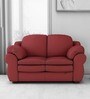 Durian Berry Leatherette 2 Seater Sofas in Red Colour