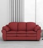 Durian Berry Leatherette 3 Seater Sofas in Red Colour