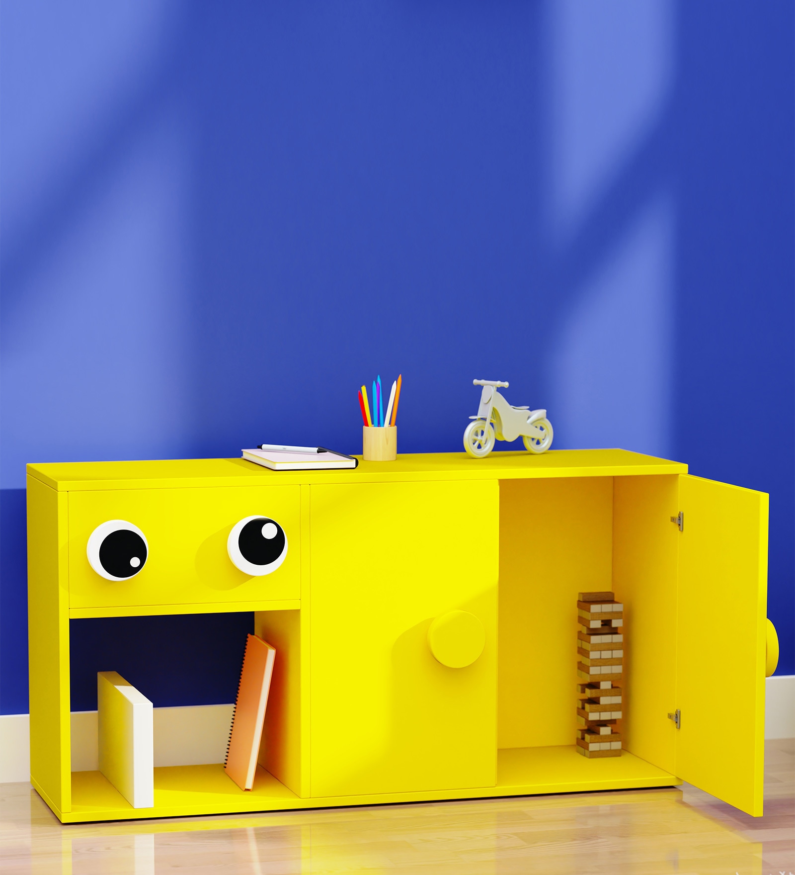 Buy Big Nino Kids Storage in Yellow Colour Online Kids