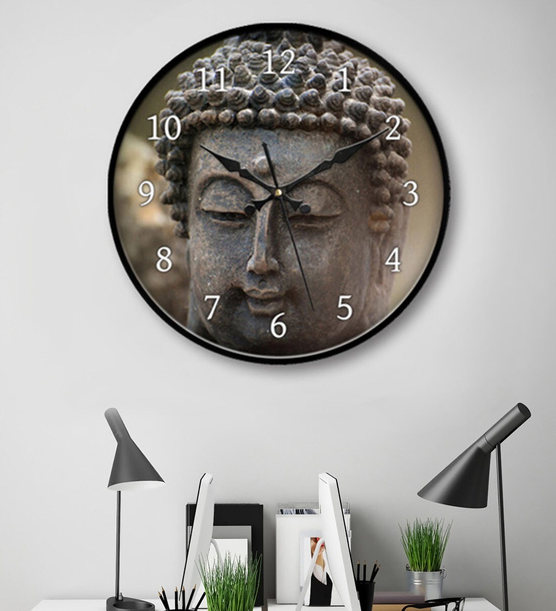 Buy Brown & Black Metal Analog Wall Clock by 999Store at 43 OFF by