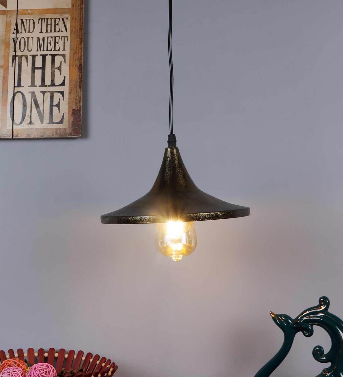 Buy Wixen Black Metal Hanging Light by Foziq at 71 OFF by Foziq