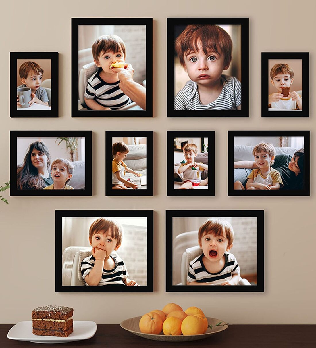 Buy Black Synthetic Wood (Set of 10) Photoframes by Art Street at 80% ...