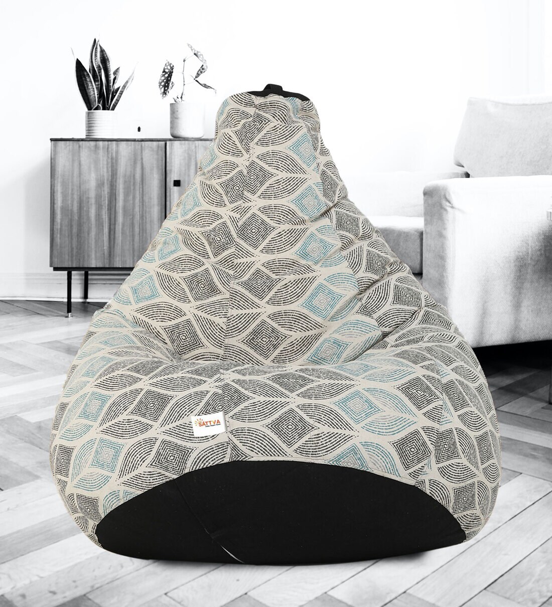 Buy Blue XXL Fabric Bean Bag with Beans in Multi Colour at 19 OFF by Sattva Pepperfry