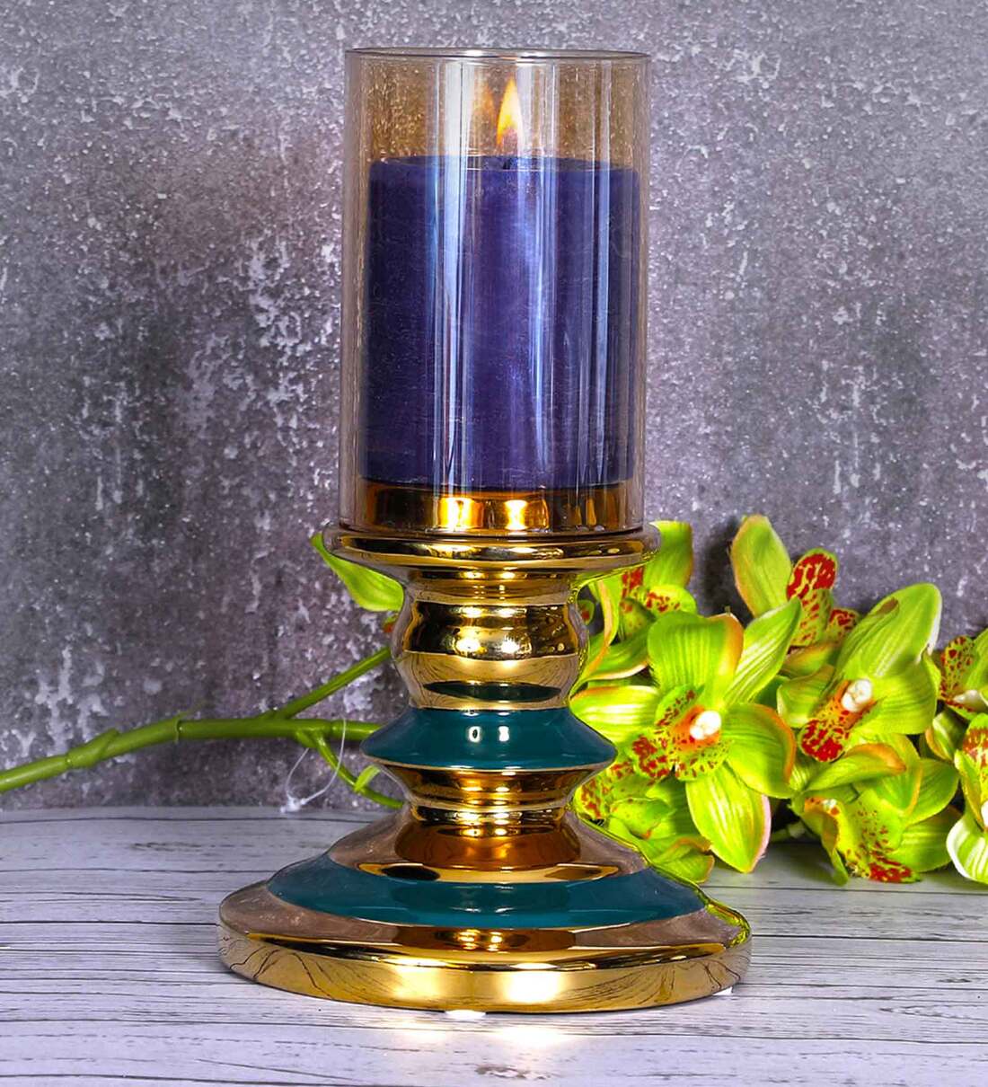 Buy Blue Table Ceramic Candle Holder at 46 OFF by The White Ink Decor