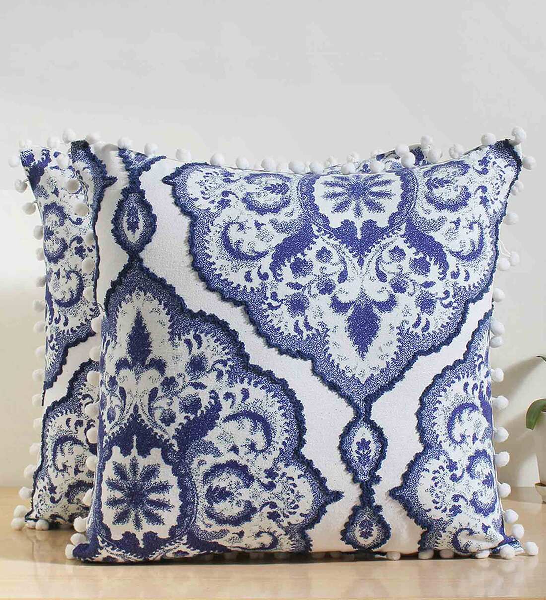 Buy Blue Cotton Traditional 18x18 Inches Cushion Cover (Set Of 5) By ...