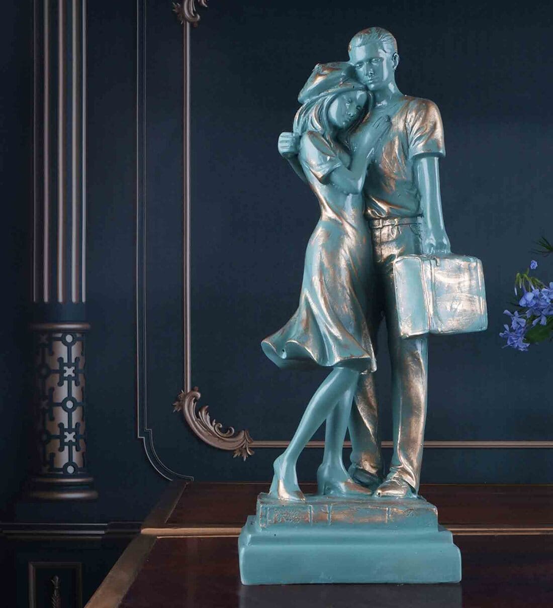 Buy Blue Polyresin Superior Couple Figurine at 46 OFF by The White Ink Decor Pepperfry