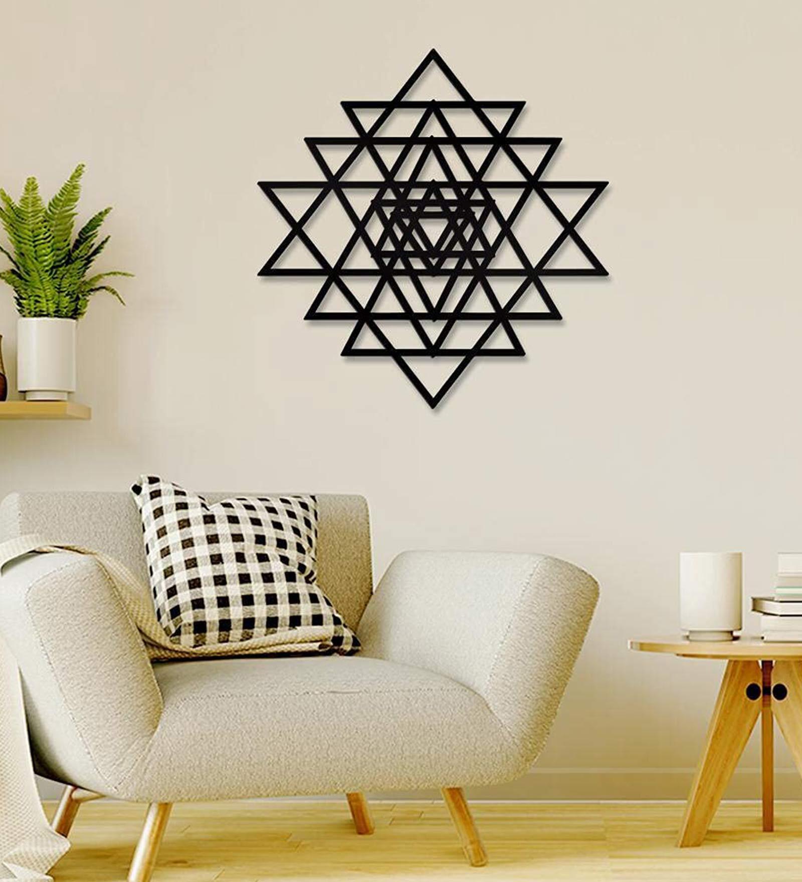Buy Black Steel Geometric Triangle Wall Art at 13 OFF by WallCentre