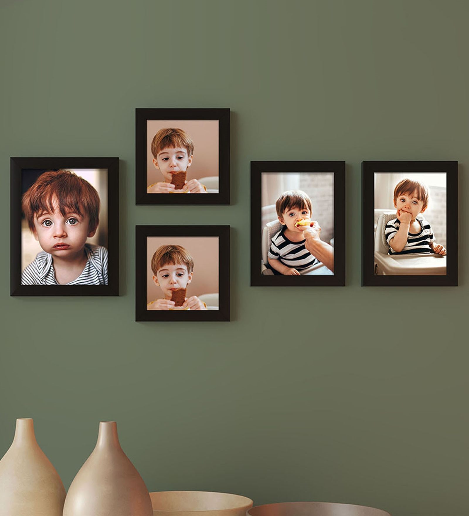 Buy Black Synthetic Wood (Set of 5) Photoframes by Art Street at 78% ...