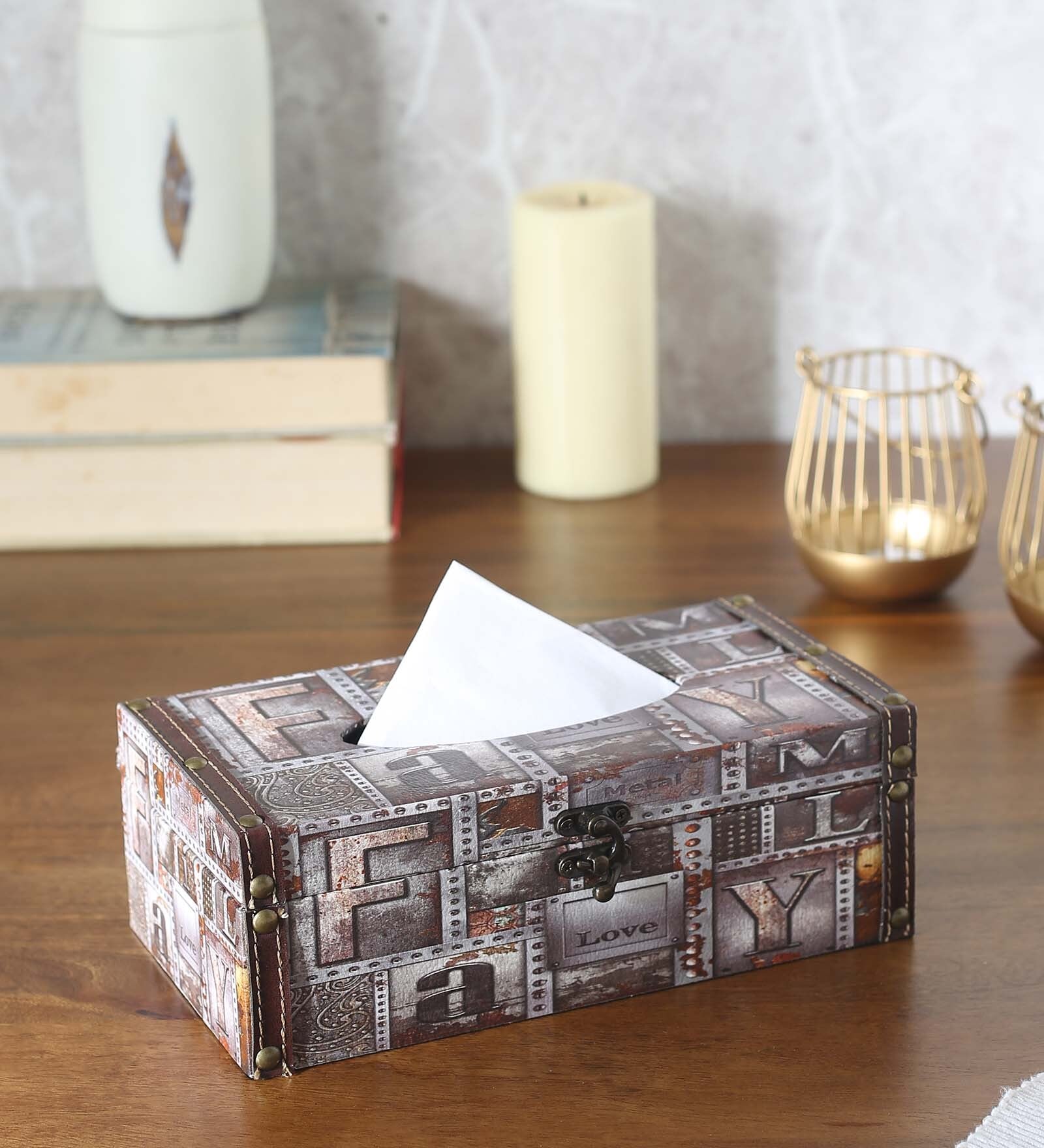 Buy Blizz Brown & Grey MDF Tissue Box Online Tissue Holders Kitchen