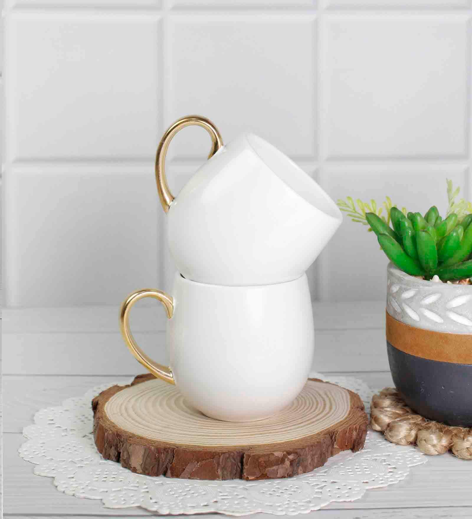 Buy Bloom 180 ml White Porcelain Tea Cup (Set of 2) by Vola at 27 OFF