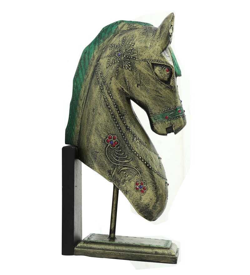 Buy Blue Wood Horse Head Wall Decor By Satyam International Online