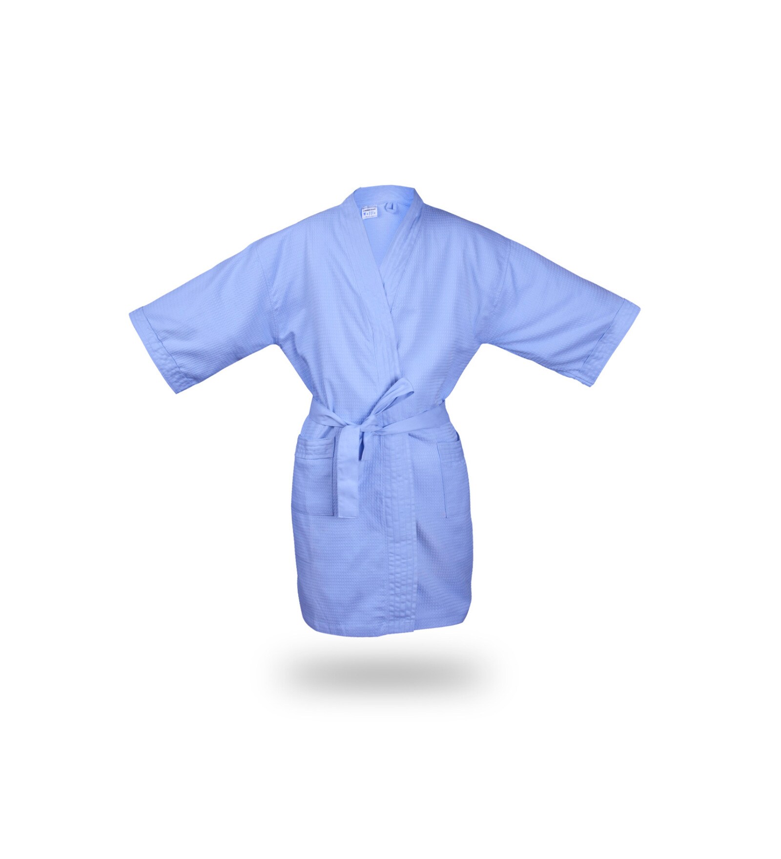 Buy Blue Cotton Waffle Xl Size Bathrobe by Bombay Dyeing Online Bath