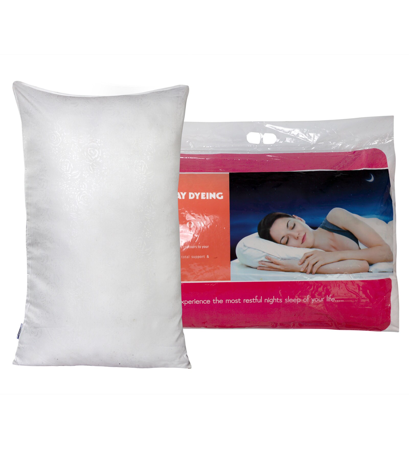 Buy White Polyester 27 X 17 Inch Nova Pillow Pillow by Bombay Dyeing