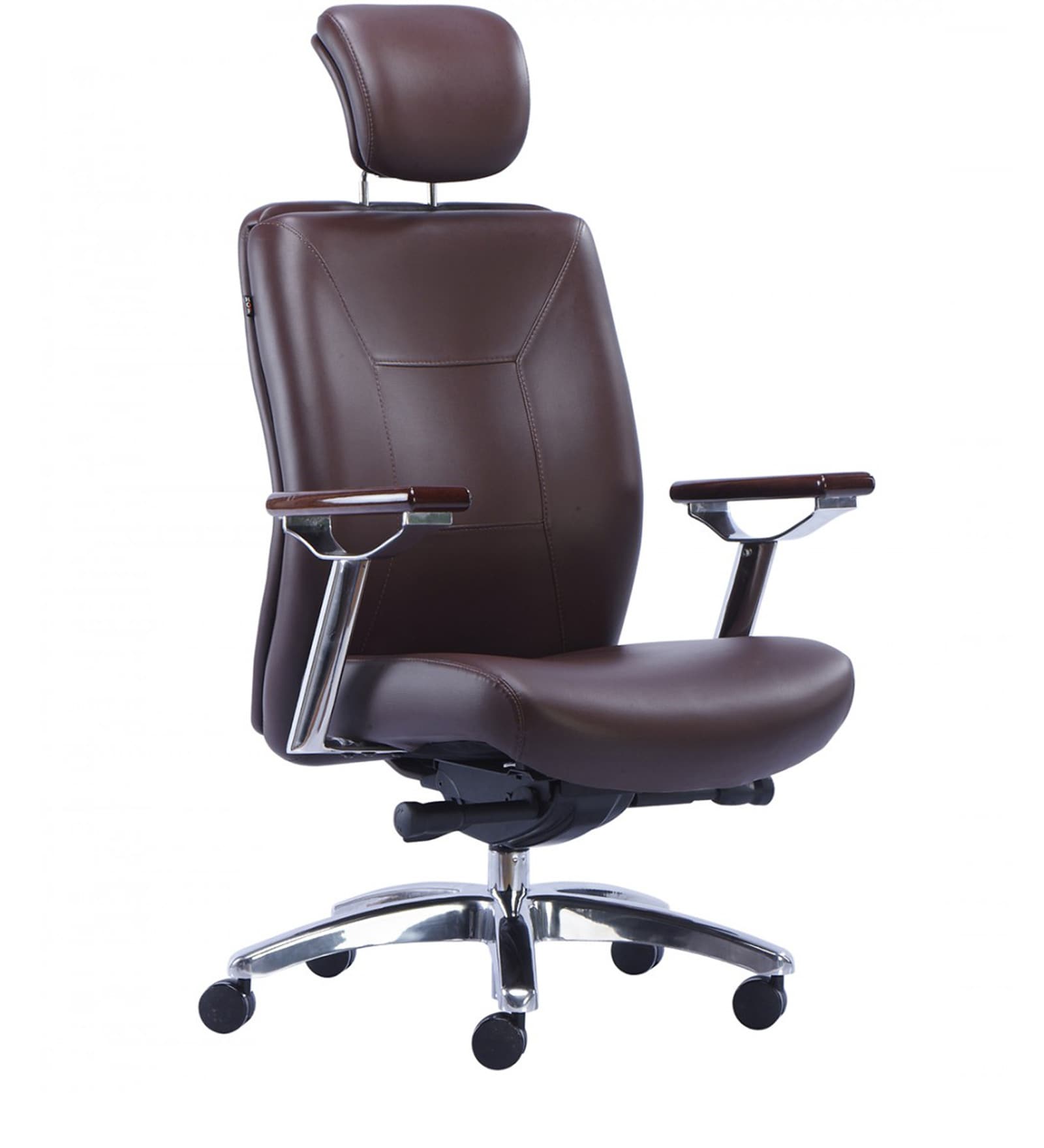 Buy Boss Executive Premium Leather Office Chair in Brown Colour by HOF