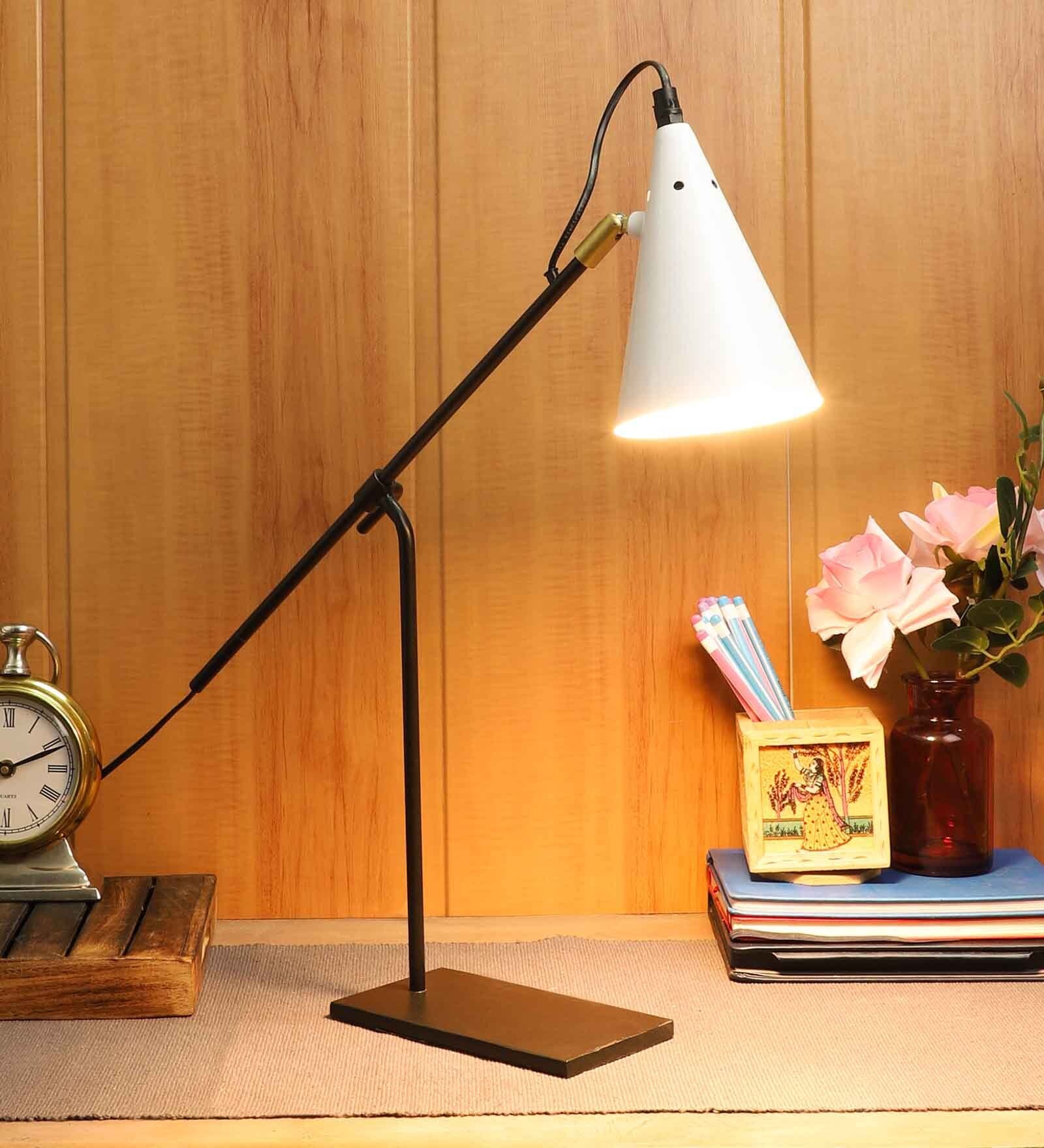 Buy Amalia Black Adjustable Study Lamp With Iron Base By Kingsmarque