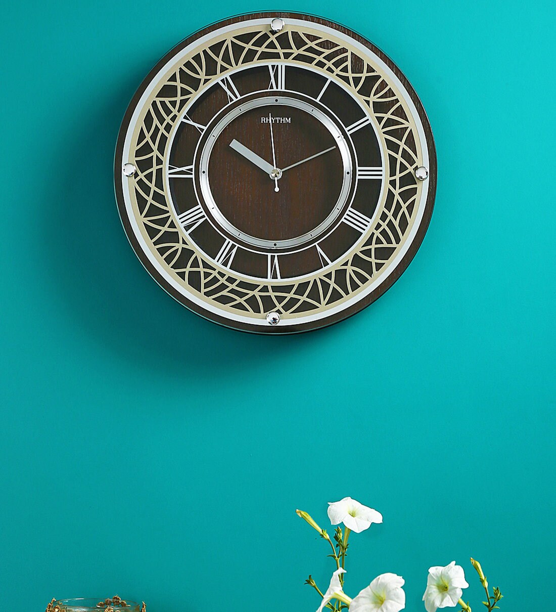 Buy Brown Glass Analog Wall Clock by Rhythm at 27 OFF by Rhythm