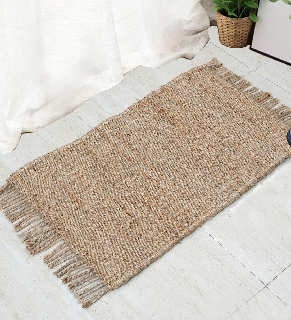 Buy Brown Solid Jute 31 x 20 Inches Anti Skid Door Mat by Sheen decor