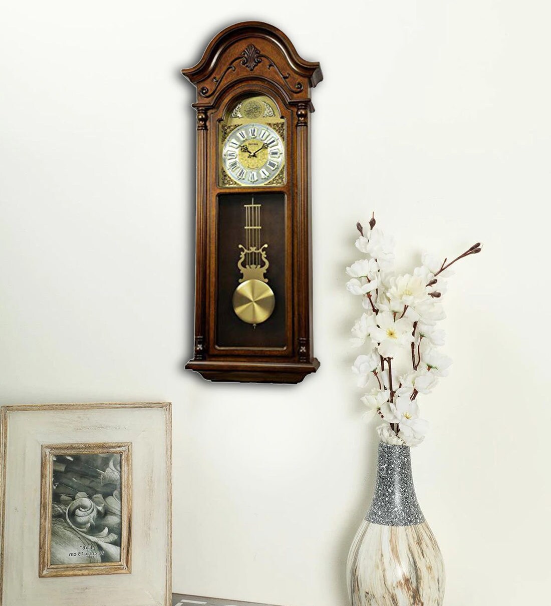 Buy Brown Wooden Pendulum Wall Clock by Rhythm at 27 OFF by Rhythm